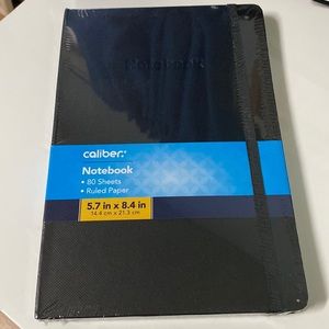 Caliber Black Hardcover Ruled Notebook 80 pages